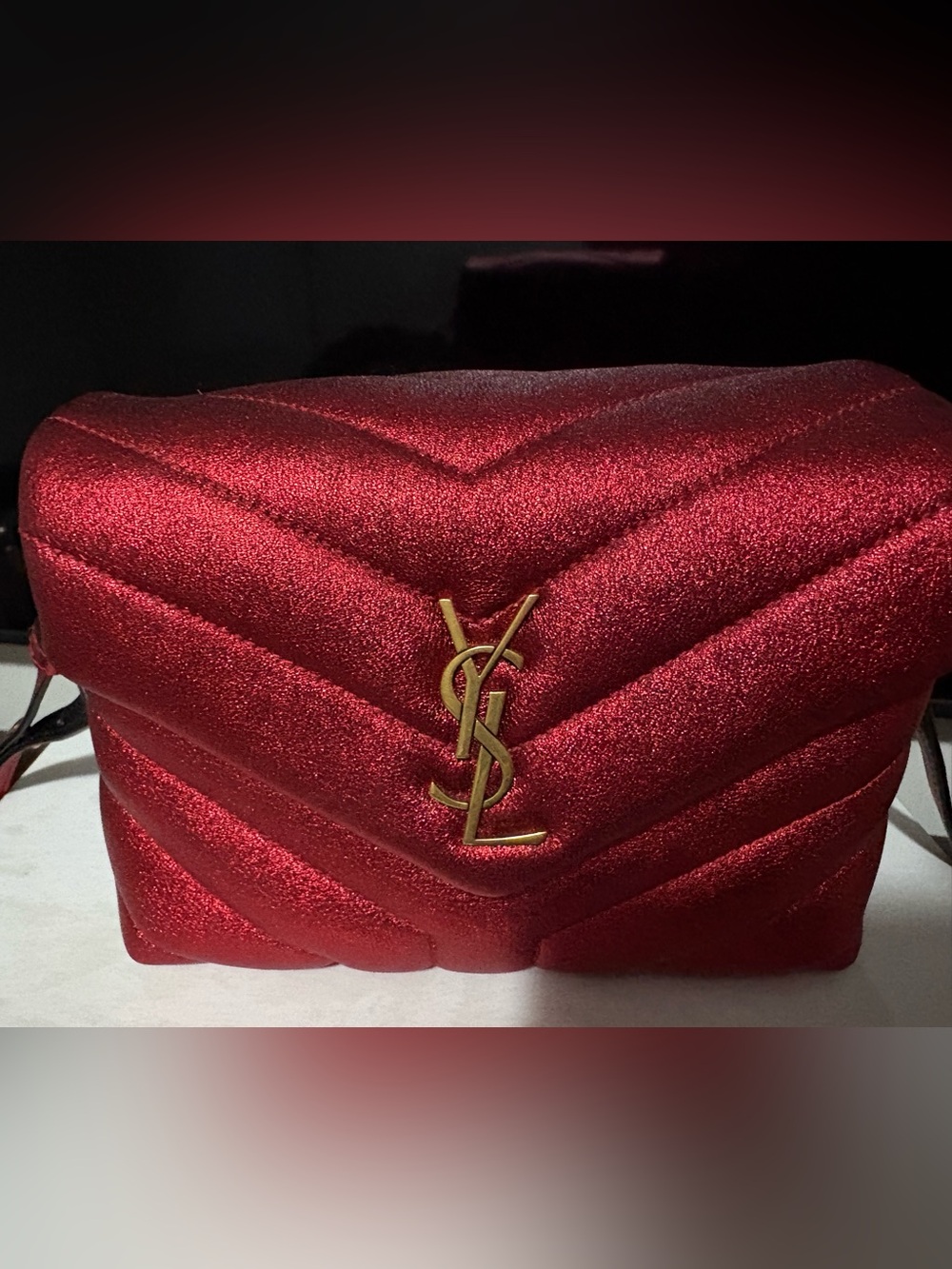 Saint Laurent Metallic Red Toy Loulou